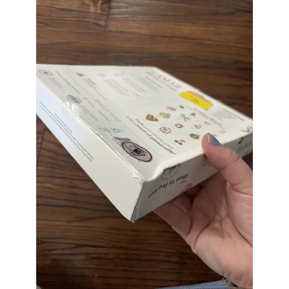 New In Box Caseme DYI ARTIKL Heart Bow CHARM PHONE CASE White IPHONE 16 Pro Max